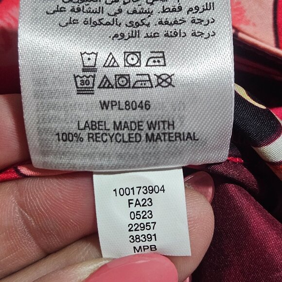 INC Women’s Twist Blouse Pink Print 6 Maximalist Power Top Night Out Bold - Picture 6 of 13